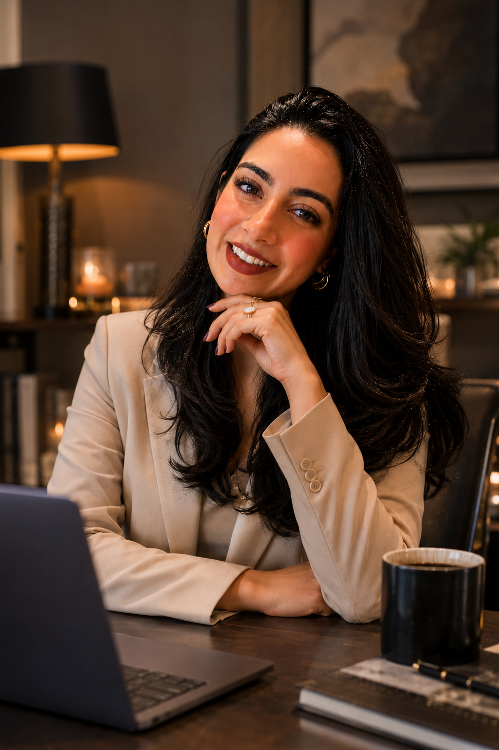 Dr. Vasudha at her desk