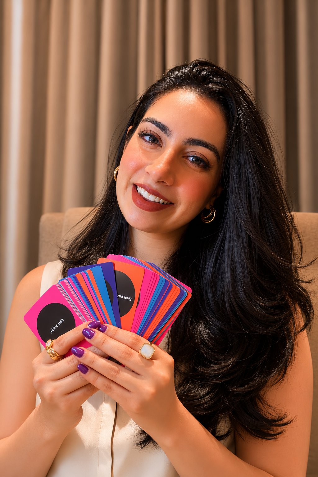 Vasudha with oracle cards